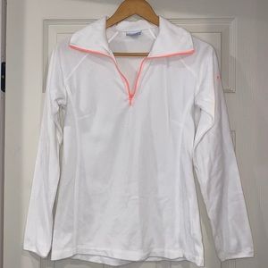 Columbia White Fleece Pullover size S